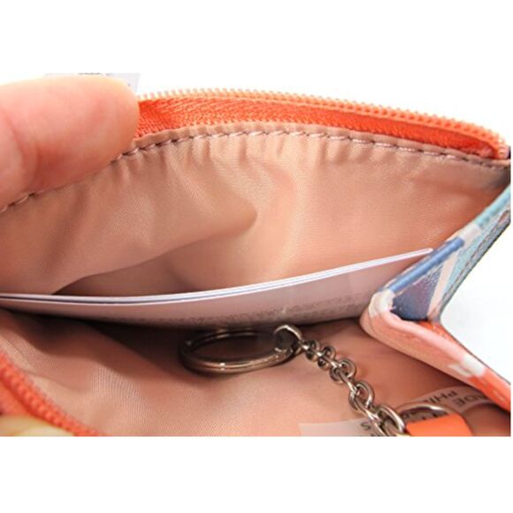 Coach Peyton Multi Stripe Id Skinny Wallet Wristlet F51209 Multicolor/silver - Picture 7 of 8